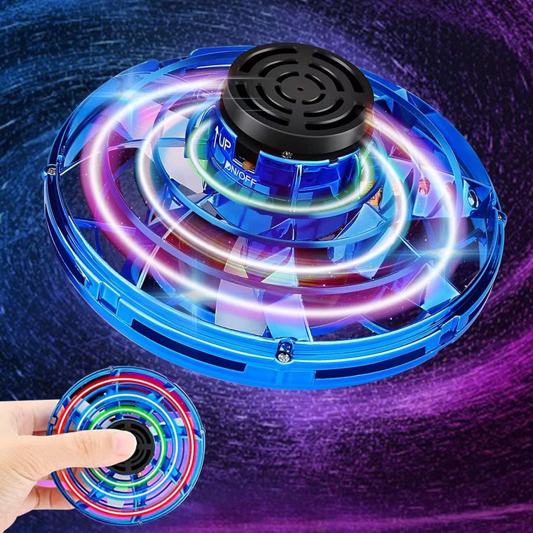 FlySpinner™ - Mini UFO Drone with 360° Rotation & LED Lights